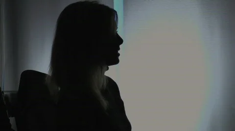 Anonymous interviewer profile Stock Footage 628471