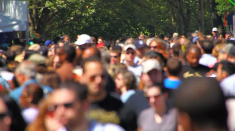 Anonymous Large Crowd Stock Footage 31825424