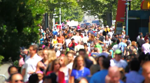 Anonymous Large Crowd Stock Footage 31825922