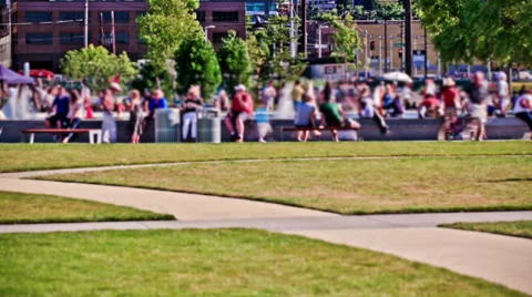 Anonymous Large Crowd Time Lapse Park Stock Footage 31826410
