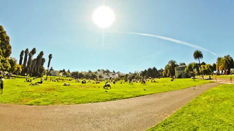 Anonymous Large Crowd Time Lapse Park Video stock 31829381