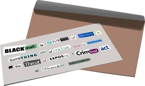 Anonymous letter Stock Illustration