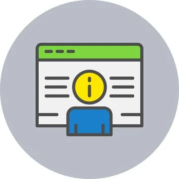 Anonymous  Line Filled Circle Icon Stock Illustration
