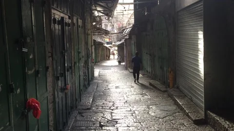 Anonymous Man in Passage Stock Footage 51547065