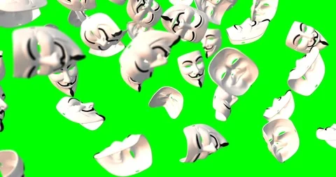 Anonymous mask falling Video stock 88537639