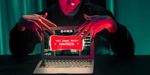 Anonymous mask successful making password encryption hack on laptop. Pecuniary. 写真素材