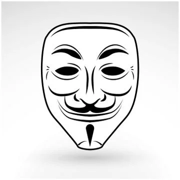 Anonymous mask vector icon. Hacker logo design. Criminal masquerade design Stock-Illustration