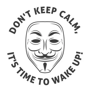 Anonymous mask vector logo. Hacker icon design. Wise quote design background 스톡 일러스트