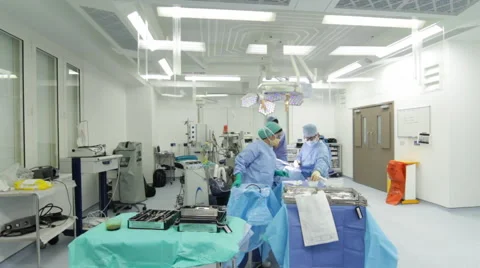 Anonymous Modern Surgery Wide Stock Footage 47602158