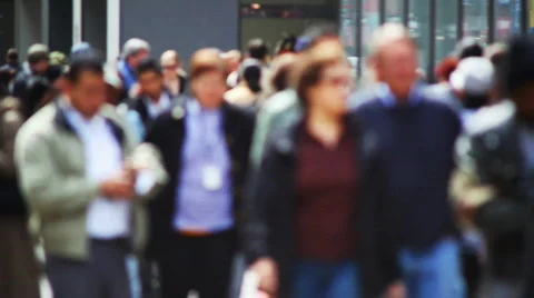 Anonymous NYC Crowd Video stock 388032