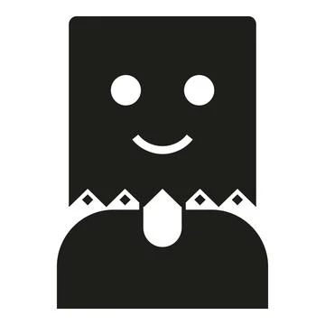 Anonymous packet face icon simple vector. Human customer job Stock Illustration