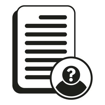 Anonymous paper document icon simple vector. Mark person user イラスト素材
