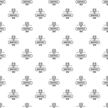 Anonymous pattern vector seamless Stock Illustration