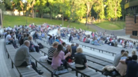 Anonymous people clapping hands during concert. No visible faces 4k Video stock 77485889