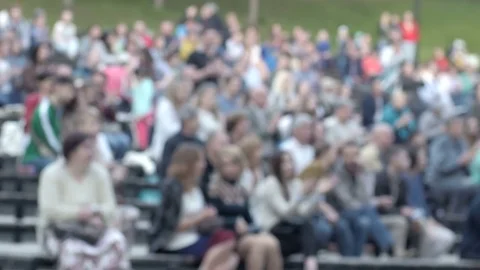 Anonymous people clapping hands during concert. No visible faces 4k. Video stock 77486089
