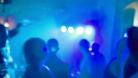 Anonymous People Dancing Lights New Year Party Vídeo Stock 88171448