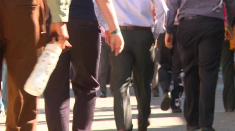 Anonymous people walking down mall, #3 Stock Footage