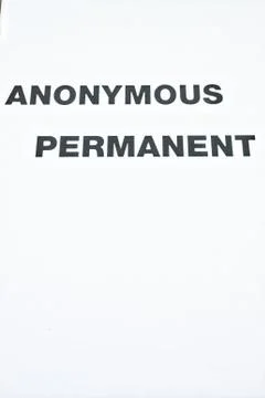 Anonymous Permanent sign Stock Photos