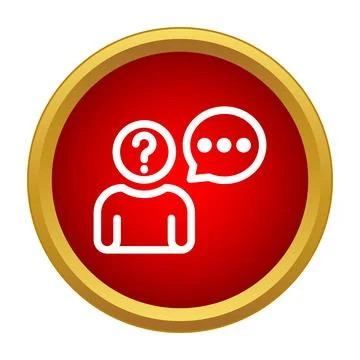 Anonymous person asking communicating or messaging icon Stock Illustration