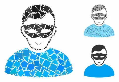 Anonymous person Composition Icon of Tuberous Items Stockillustratie
