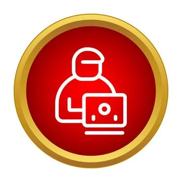 Anonymous person hacking computer, cyber crime protection concept Stock Illustration