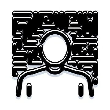 Anonymous person icon qr code digital identity Stock Illustration