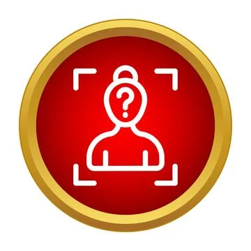 Anonymous person icon with question mark for identification イラスト素材