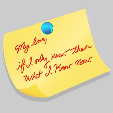 Anonymous Regretful Love Note Message Stock Illustration