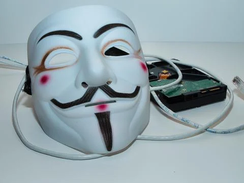 Anonymous Style Hacker Mask Stock Photos