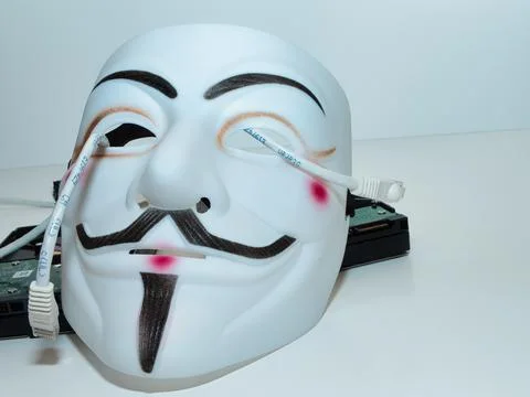 Anonymous Style Hacker Mask 写真素材