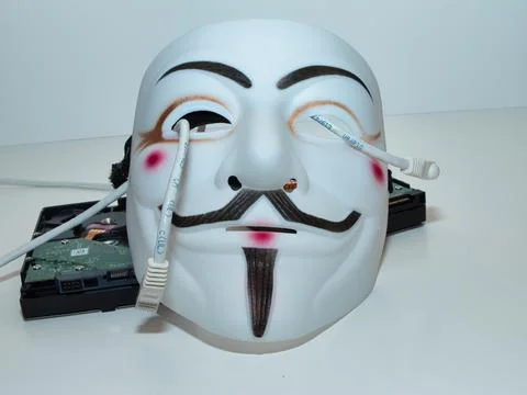 Anonymous Style Hacker Mask Stock Photos