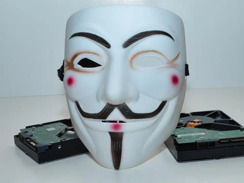 Anonymous Style Hacker Mask Stock Photos