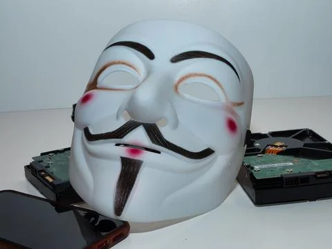Anonymous Style Hacker Mask Stock Photos