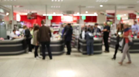 Anonymous supermarket checkout Stock Footage 40388780