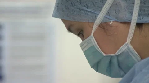 Anonymous Surgeon Tools Face Mask Stock Footage 47719846
