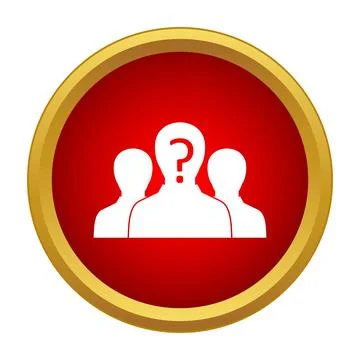Anonymous user identification in a group question mark icon イラスト素材