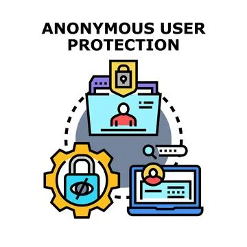 Anonymous user protection securing digital data privacy Stock Illustration