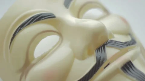 Anonymous V for Vendetta mask Stock Footage 34689565