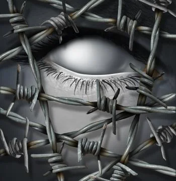 Anonymous Victim Stock Illustration