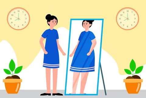 Anorexia Concept Illustration Stock Illustration