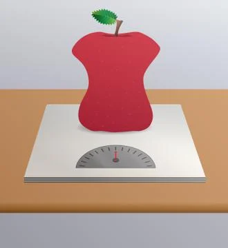 Anorexic apple Ilustração Stock