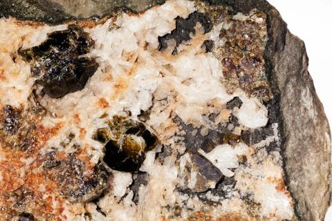 Anortit with vesuvianite Stock Photos