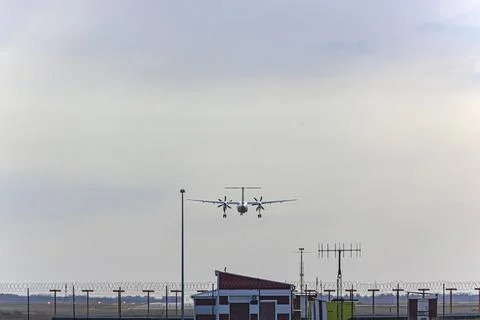Another dash d 8-400 landed at Astana airport on April 09, 2024 Stock Photos