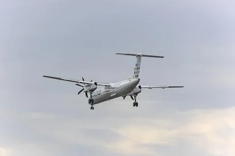 Another dash d 8-400 landed at Astana airport on April 09, 2024 Stock Photos