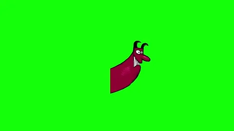 Another devil isolated green screen backgrounde Stock Footage 304317597