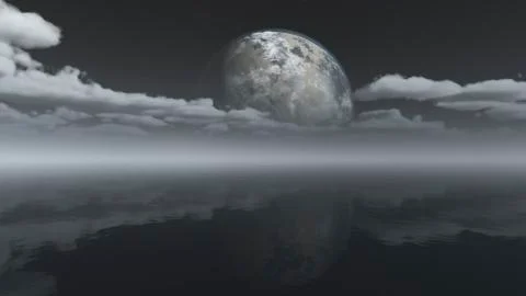 Another Earth, A planet in Deep Space Foto stock