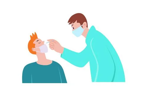 Another method for rapid detection of coronavirus. Stock Illustration