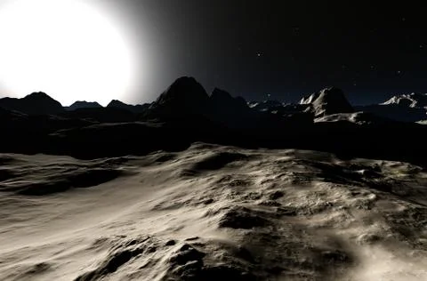 Another Planet 3D render Stock Illustration