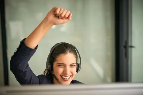 Another problem solved. High angle portrait of an attractive young woman 스톡 사진