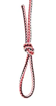 Another side of overhand loop tied on rope Stock Photos